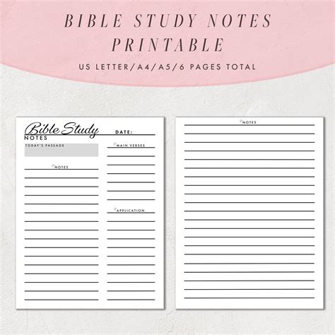 bible study notes template|free printable bible study template.